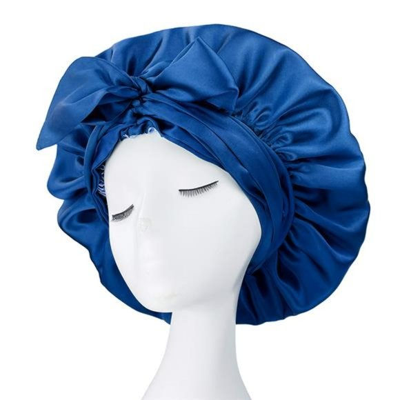 💥New Large Satin Bonnet Women Silk Night Sleeping Cap 💥 NWT - Picture 3 of 6